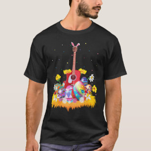 Camiseta Guitar Music Easter Ovo Guitar Páscoa Domingo