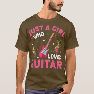 Camiseta Guitar Music Lover Apenas Uma Menina Que Ama O Vio