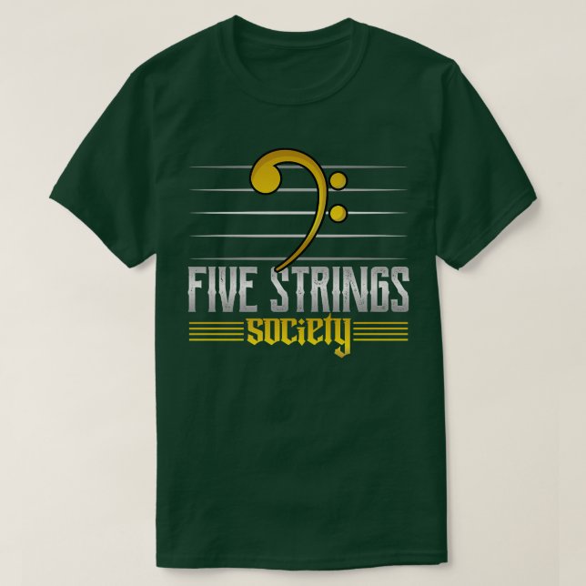 Camiseta Guitar Music Lover Five Strings Society502 (Frente do Design)