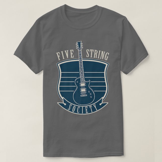 Camiseta Guitar Music Lover Five Strings Society 503 (Frente do Design)