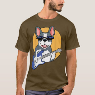 Camiseta Guitar Music Lover French Bulldog Frenchie Guitar