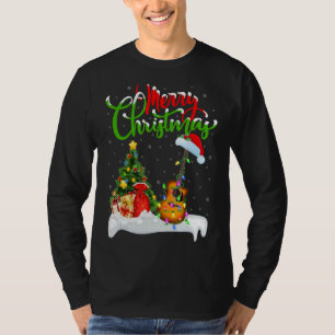 Camiseta Guitar Music Xmas Decorations Papais noeis Guitar 