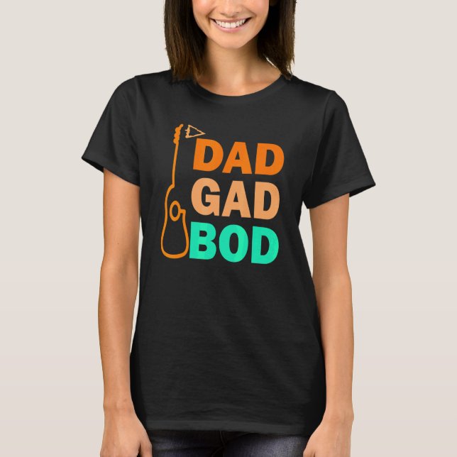 Camiseta Guitar Padre Figura Pai Dadgadbod Guitari (Frente)