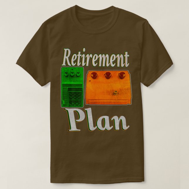 Camiseta Guitar pedal retirement plan guitar pedals Klon ts (Frente do Design)