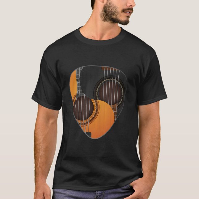 Camiseta Guitar Pick Yin Yang Guitarist (Frente)