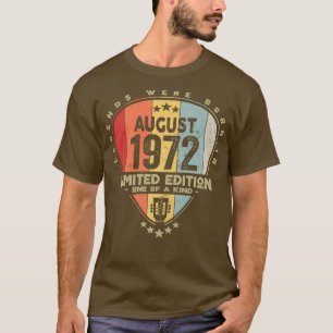 Camiseta Guitar PickLegends Foi Nascer Em Agosto De 1972