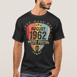 Camiseta Guitar PickLegends Were Born In August 1962 Guitar