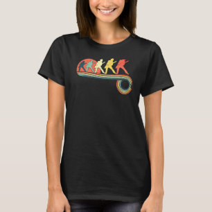 Camiseta Guitar Rock Duo Retro Vintage Sunset Rainbow