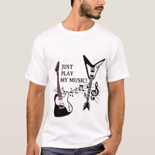 Camiseta Guitar Rock Music Para Guitaristas Retro Duo