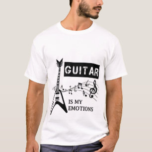 Camiseta Guitar Rock Music Para Guitaristas Retro Duo