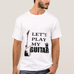 Camiseta Guitar Rock Music Para Guitaristas Retro Duo