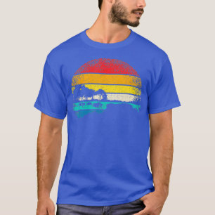 Camiseta Guitar Sunset Vintage Re Reflexão do Lago Cidade