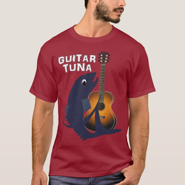 Camiseta Guitar Tuna Engraçado Música Novelty Gráfico (Frente)