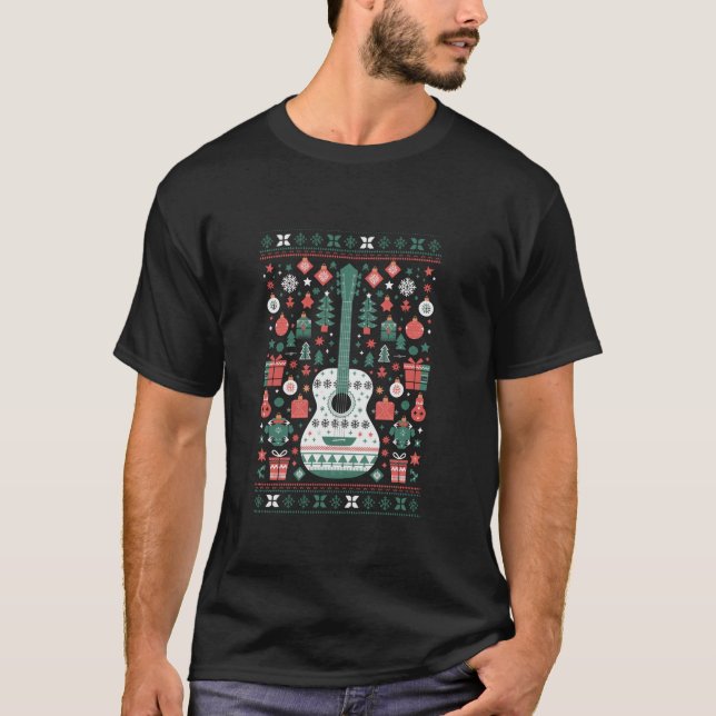 Camiseta Guitar Ugly Christmas (Frente)