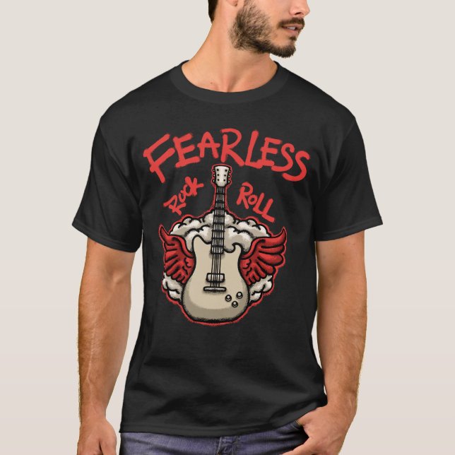 Camiseta Guitar with Wings streetwear (Frente)