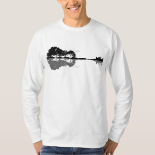 Camiseta Guitarista Acústico Natureza Est Música Bass Gui