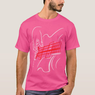 Camiseta Guitarista Aústico Jogador de Bass Músico Gif