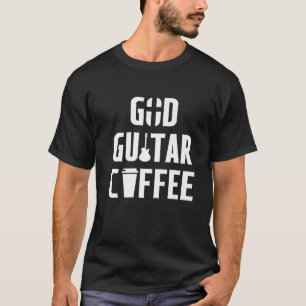 Camiseta Guitarista cristão Deus café Culto Guit