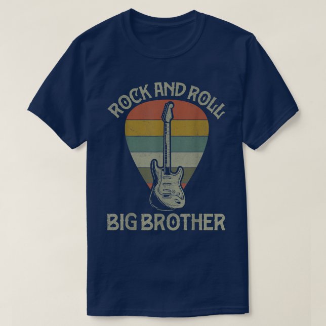 Camiseta Guitarista Engraçado Big Bro, Irmão Irmão Irmão Ir (Frente do Design)