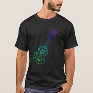 Camiseta Guitarista Guitarista De Liderança Poligonal, Esfã