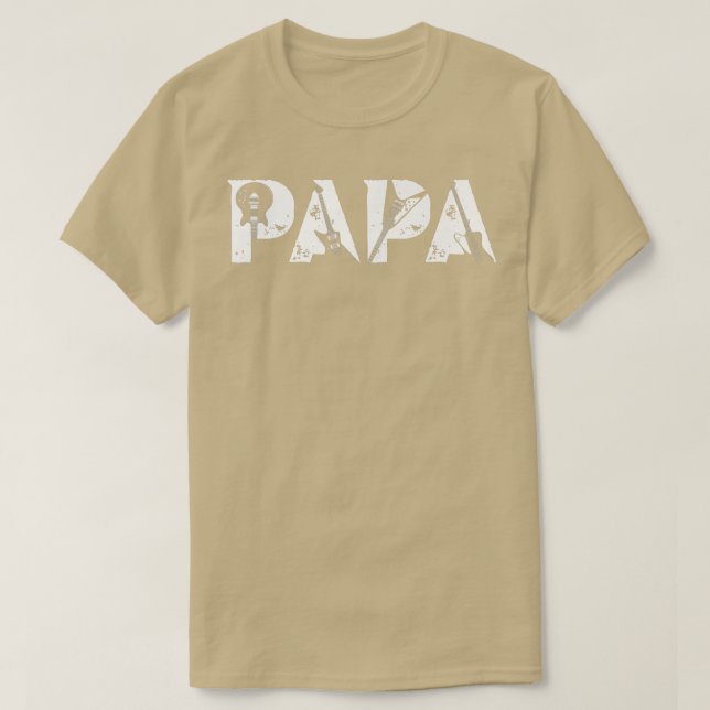 Camiseta Guitarista Guitarista Papa Engraçado Música Padre  (Frente do Design)