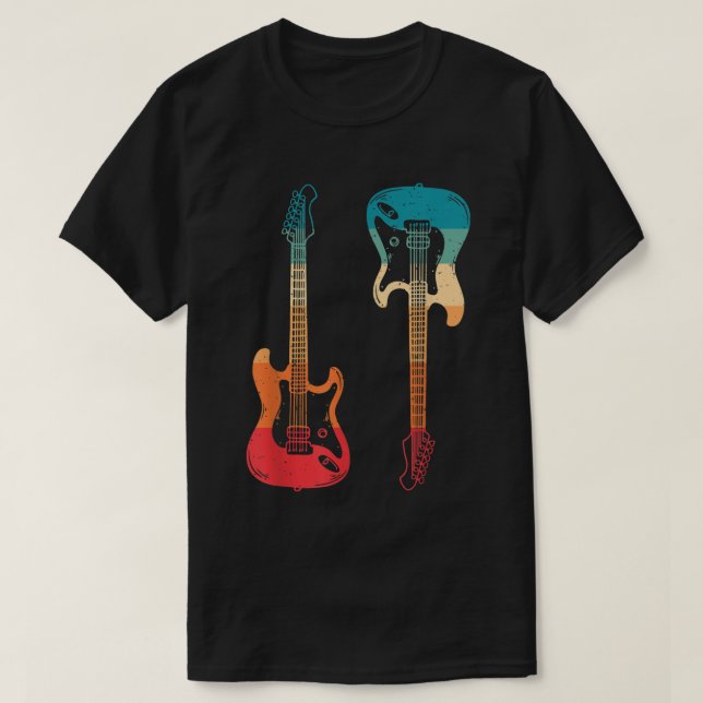 Camiseta Guitarista-guitarrista Elétrica Bass Guitar Rock M (Frente do Design)