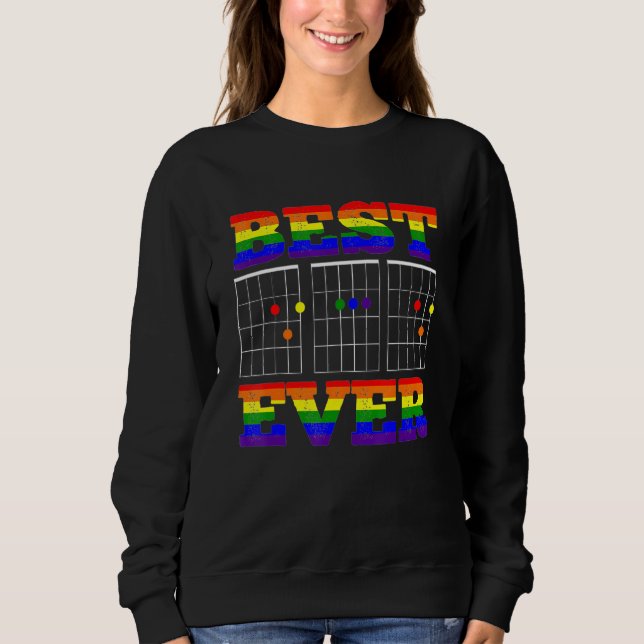 Camiseta Guitarista Lésbica Melhor Pai De Lgbt Orgulho gay  (Frente)