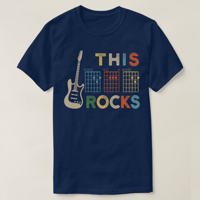 Camiseta Guitarista Mens Este Pai Chors Para Elétrica (Frente do Design)