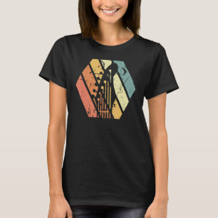 Camiseta Guitarista Musical Retro Sunset Guitar Pic