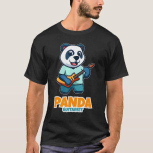 Camiseta Guitarista Pa Guitarista Panda Tocando Violão Pand
