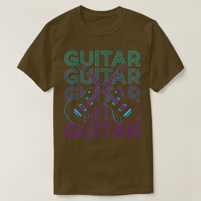Camiseta Guitarista Retro 1402 (Frente do Design)