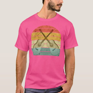Camiseta Guitarista Retro Muscianos Acústicos Guitarra Lo