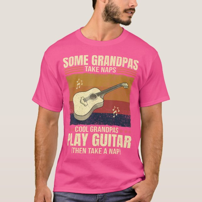 Camiseta Guitarista Vovô Leva Naps Vovô Legal (Frente)