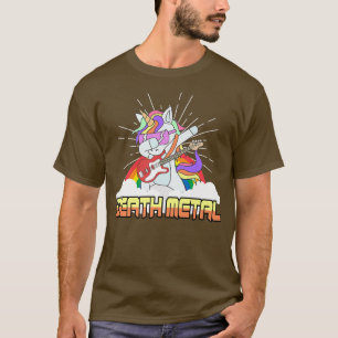 Camiseta Guitaristas do Violão Death Metal Unicorn Rock