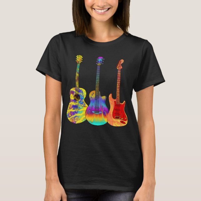 Camiseta Guitaristas elétricos acústicos (Frente)
