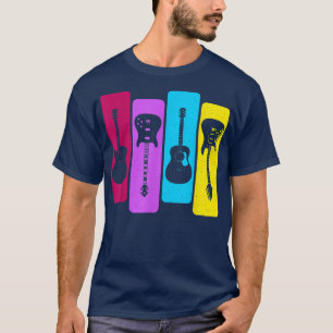 Camiseta Guitaristas Retro Guitarista Acústica Guitarra R