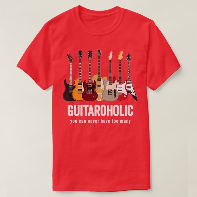 Camiseta Guitarolónico - Várias Guitarras em Harmonia Perfe (Frente do Design)