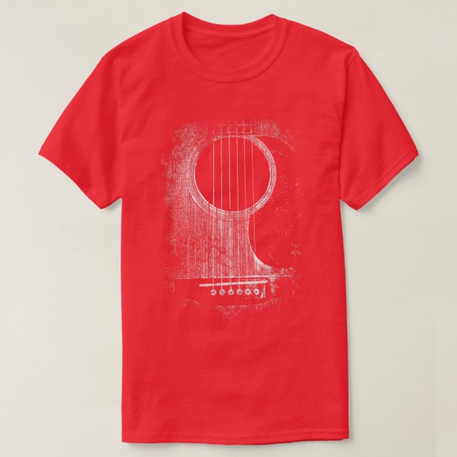 Camiseta Guitarra Acústica de 6 Cordas Pedra Pedra Clássica (Frente do Design)