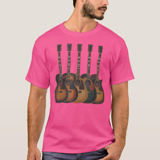 Camiseta Guitarra Acústica Guitarrista Músico Banda Musical