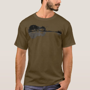 Camiseta Guitarra Acústica Nature Forest Music Bass Guitarr