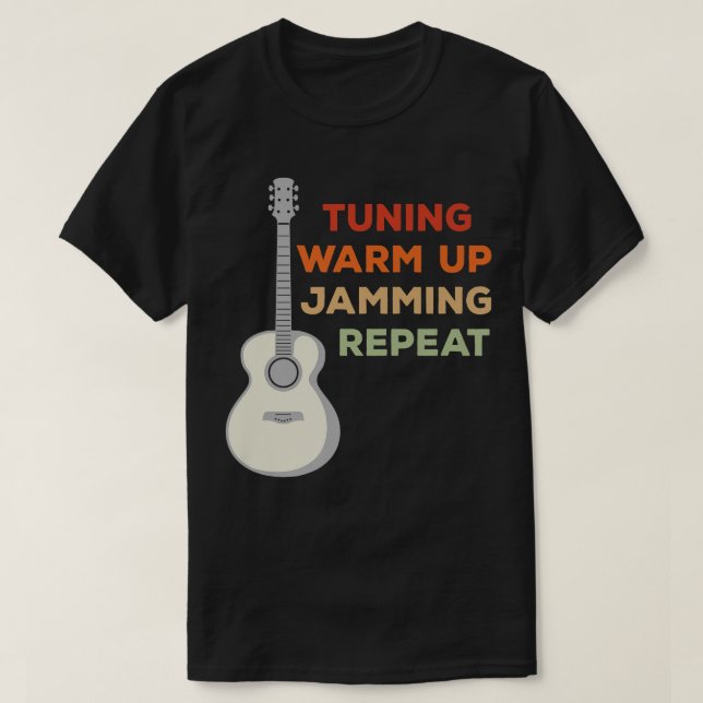 Camiseta Guitarra Acústica para MúsicosGuitaristasGui Ocide (Frente do Design)