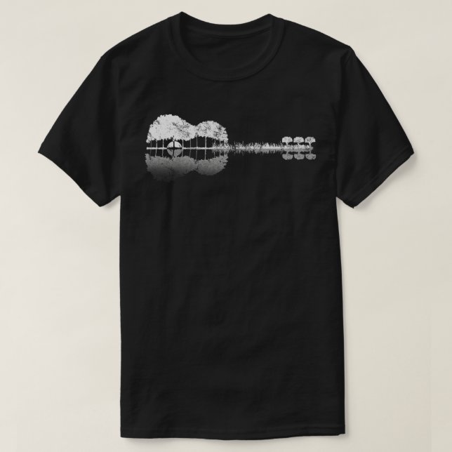 Camiseta Guitarra Acústica Treeline Sunset Si String Guitar (Frente do Design)