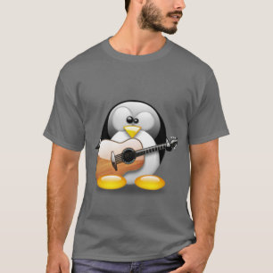 Camiseta Guitarra acústica Tux (Linux Tux)