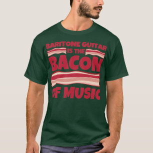 Camiseta guitarra baritona Oferece bacon de música 