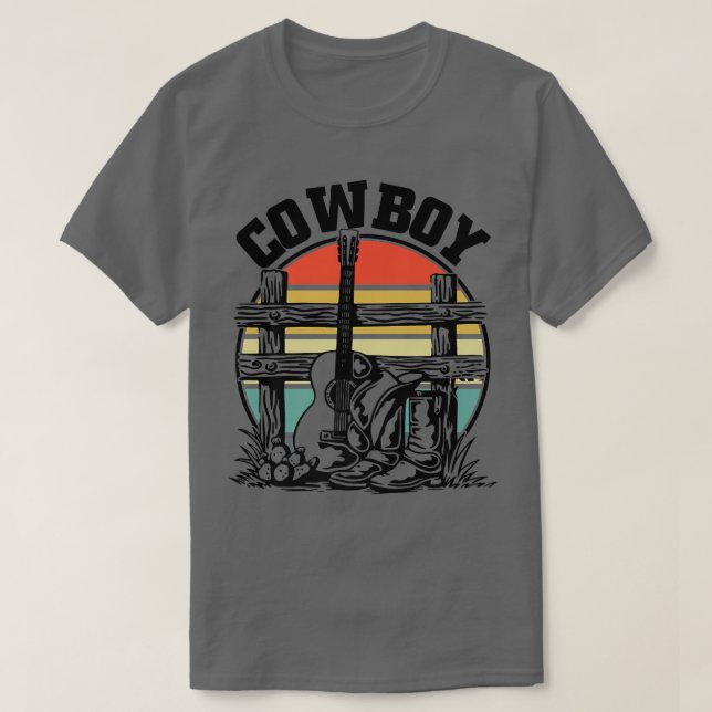 Camiseta Guitarra Boots and Hat Cowboy254 (Frente do Design)
