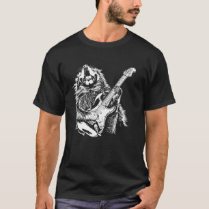 Camiseta Guitarra Canina - Pai Mastiff Tibetano Mãe
