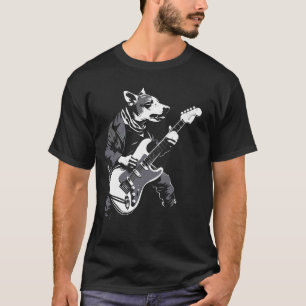 Camiseta Guitarra Canina - Rat Terrier Pai Mãe