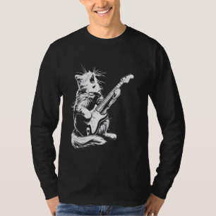 Camiseta Guitarra Cat Guitarista - Mãe Pai Birman