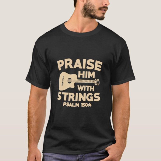 Camiseta Guitarra - Christian Music Guitar Jesus - gtTUz (Frente)