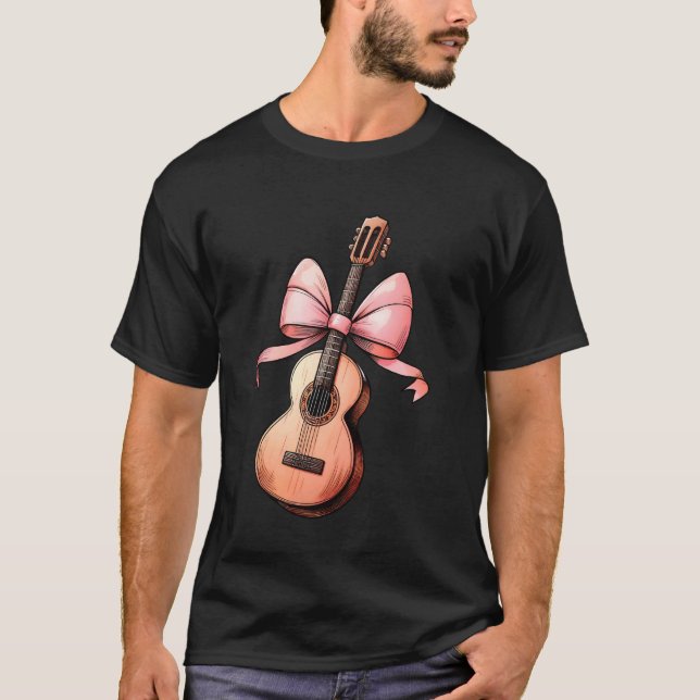 Camiseta Guitarra com Laço Sedutor Mãe Guitarrista Dia das  (Frente)